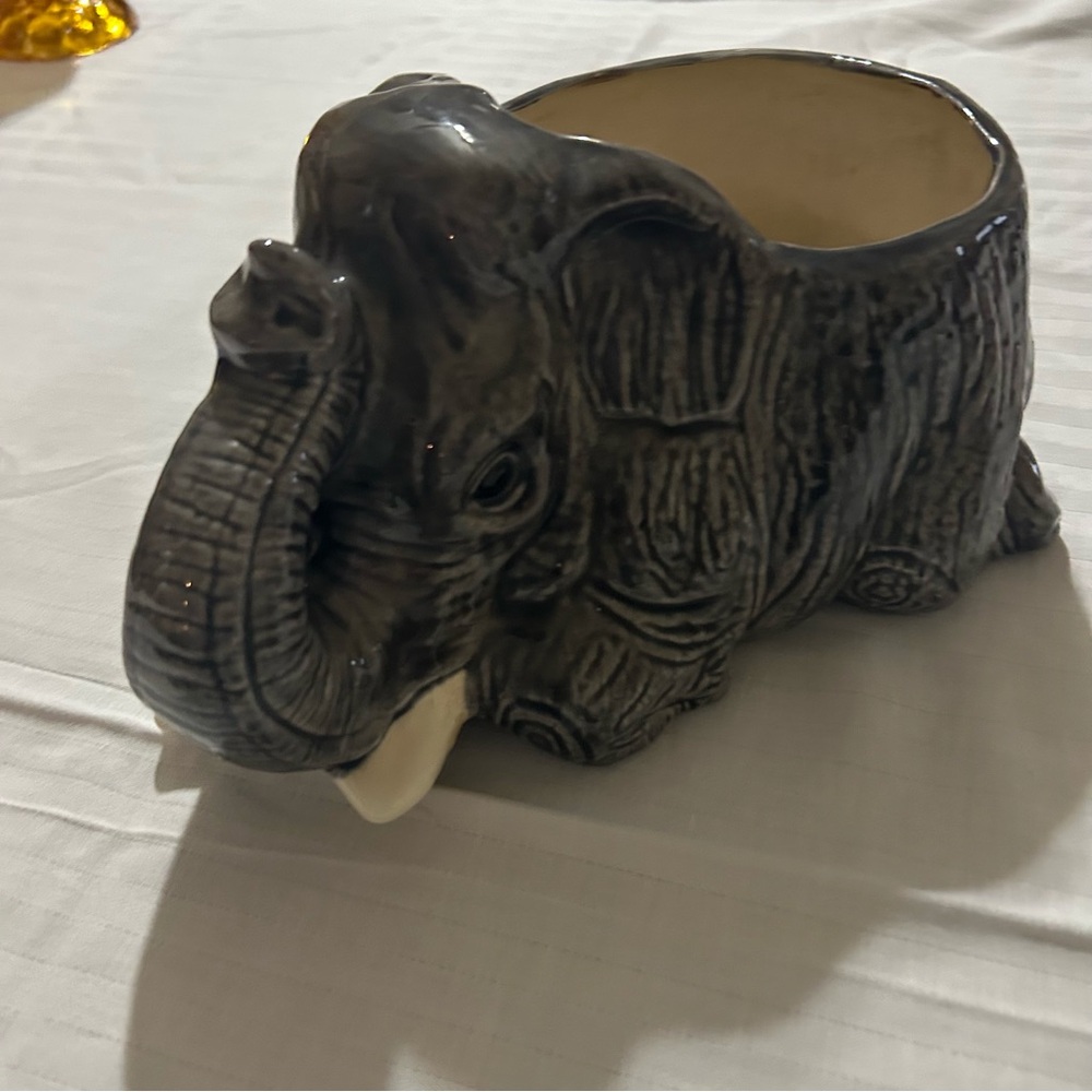 Vintage elephant planter